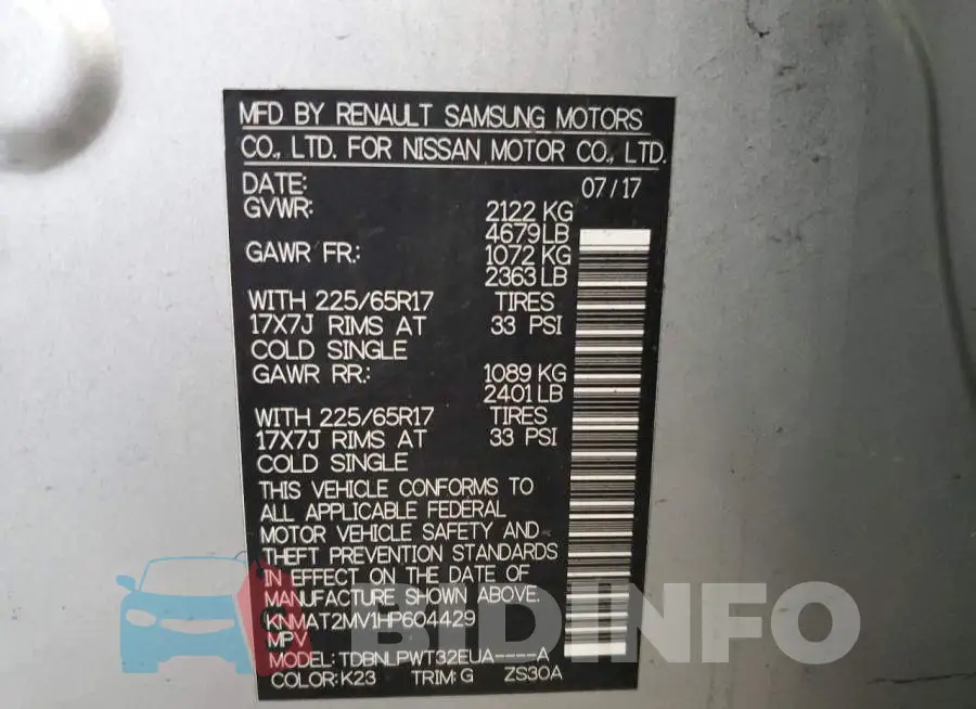 KNMAT2MV1HP604429 Photo# 14
