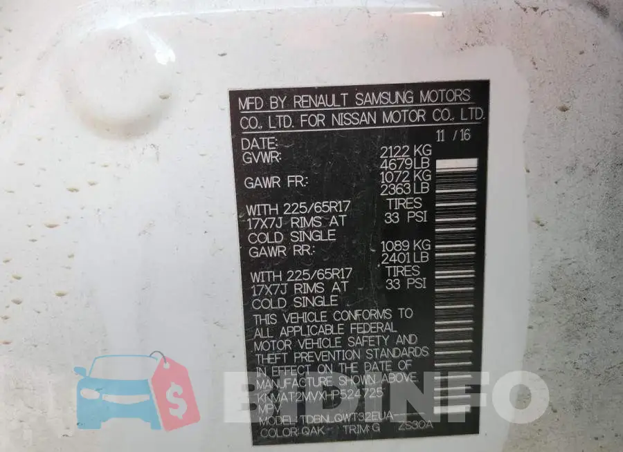KNMAT2MVXHP524725 Photo# 13