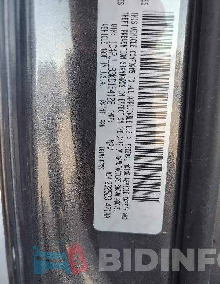 1C4PJLLB3KD154126 Photo# 12