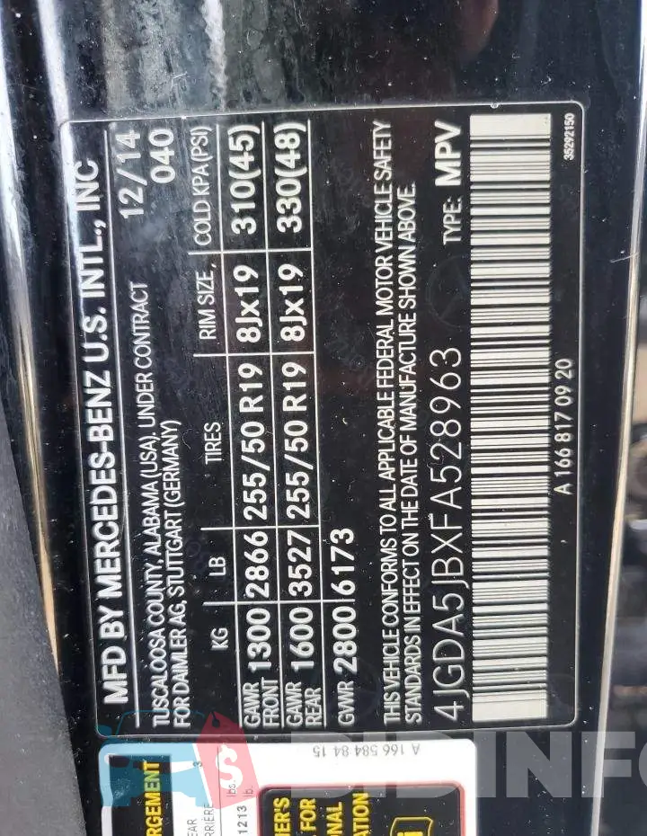 4JGDA5JBXFA528963 Photo# 12