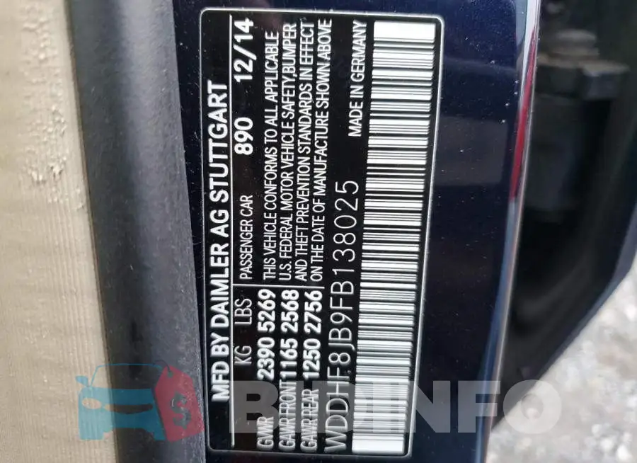 WDDHF8JB9FB138025 Photo# 12