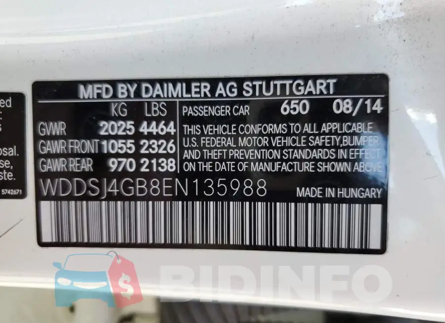WDDSJ4GB8EN135988 Photo# 12