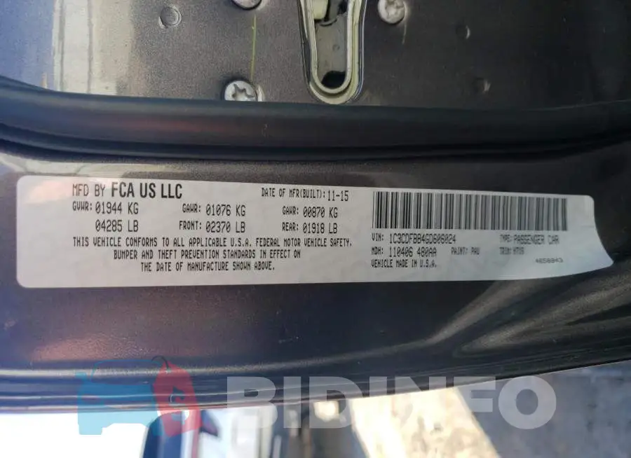 1C3CDFBB4GD606024 Photo# 12