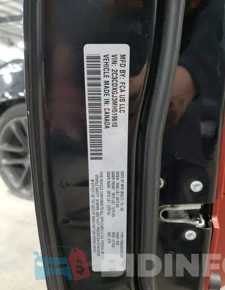 2C3CDXGJ3MH519610 Photo# 12