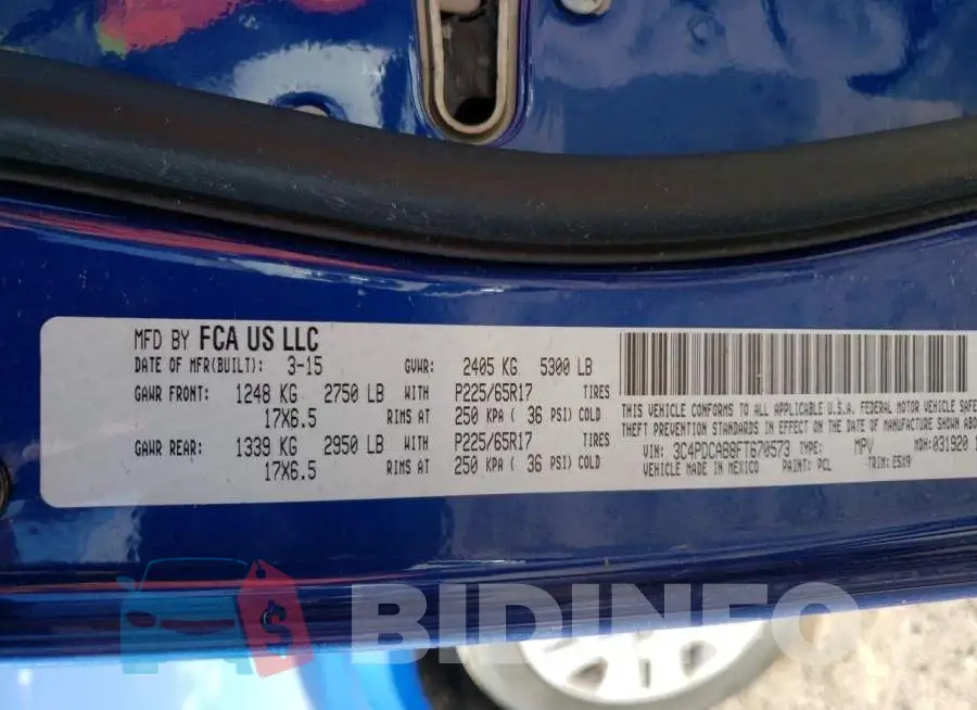 3C4PDCAB8FT670573 Photo# 13