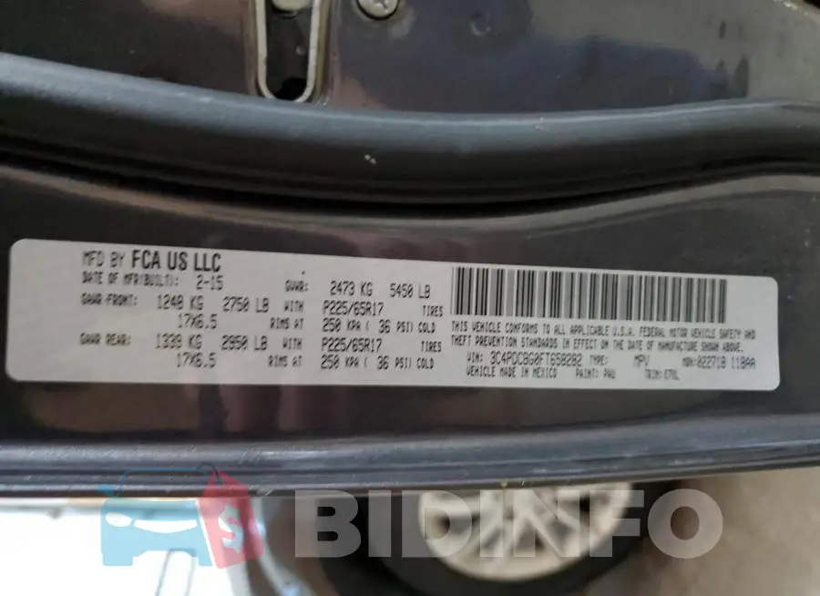 3C4PDCBG0FT658282 Photo# 13