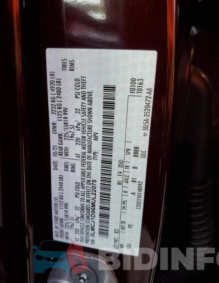 5LMCJ1D96MUL22075 Photo# 12