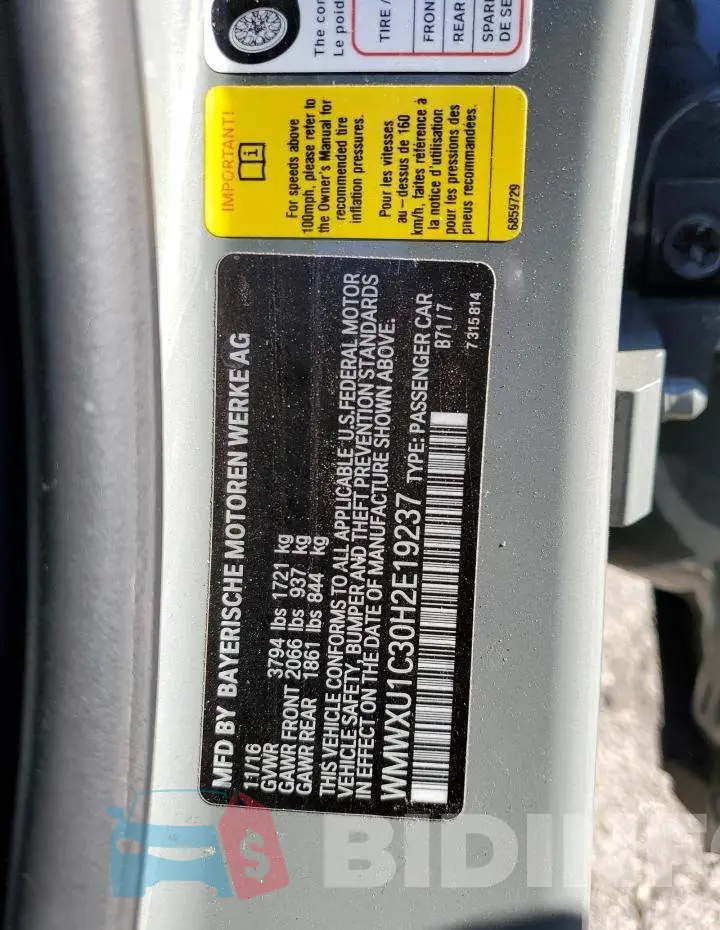 WMWXU1C30H2E19237 Photo# 12