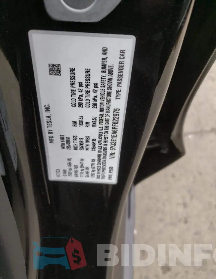 5YJ3E1EA6PF622975 Photo# 12