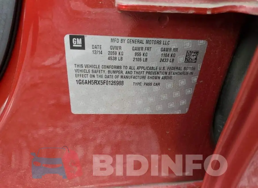 1G6AH5RX5F0126988 Photo# 12