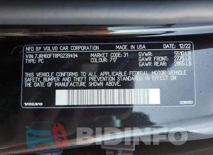 7JRH60FT8PG239494 Photo# 13