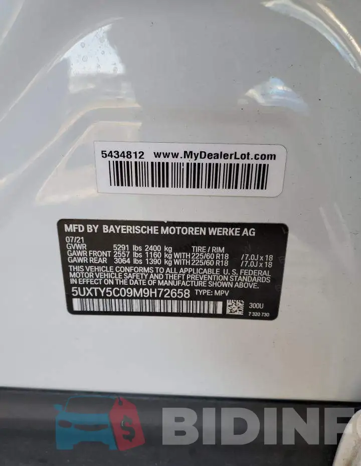 5UXTY5C09M9H72658 Photo# 12
