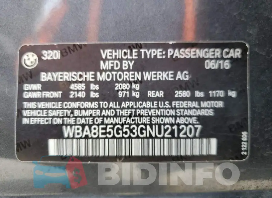 WBA8E5G53GNU21207 Photo# 12