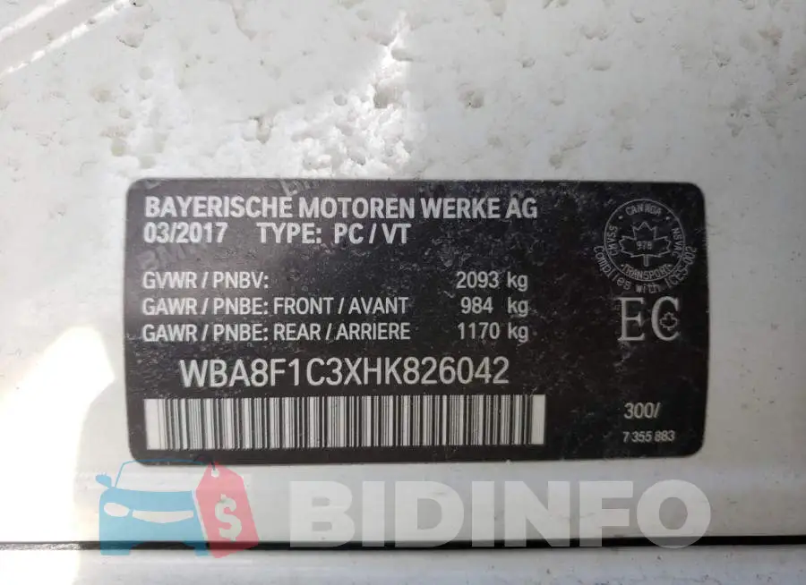WBA8F1C3XHK826042 Photo# 10