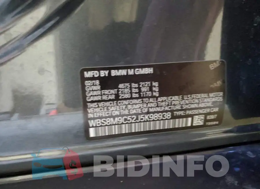 WBS8M9C52J5K98938 Photo# 12