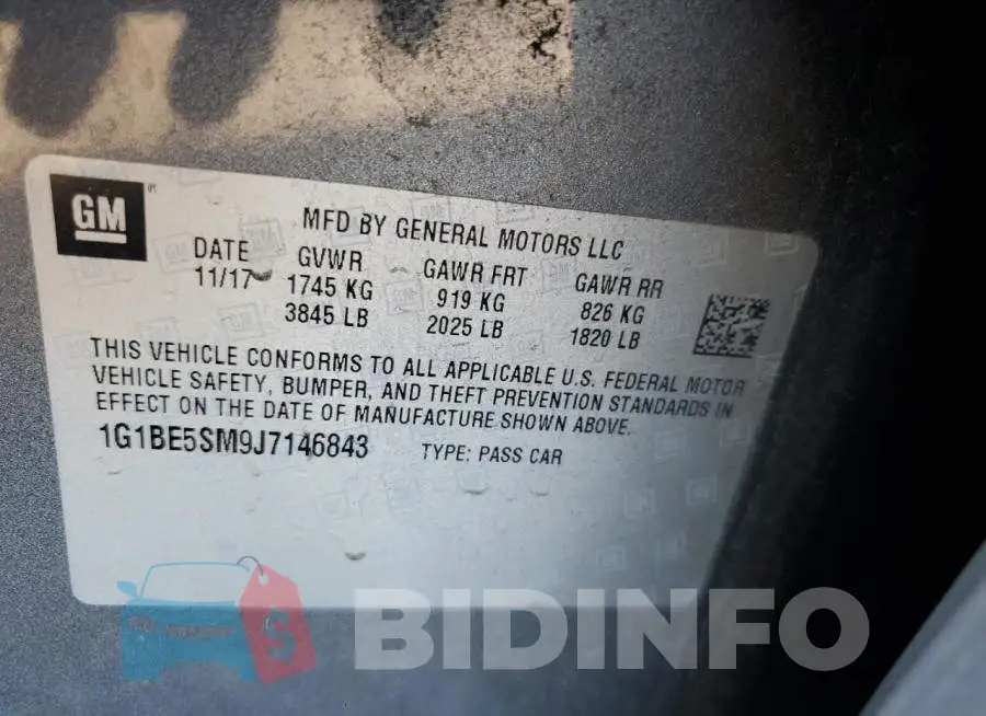 1G1BE5SM9J7146843 Photo# 12