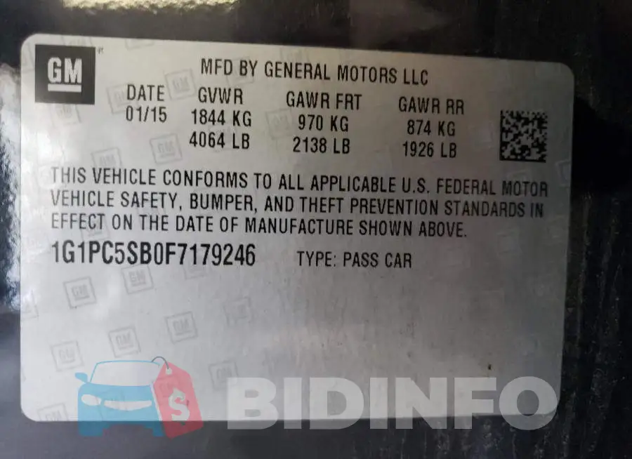 1G1PC5SB0F7179246 Photo# 13
