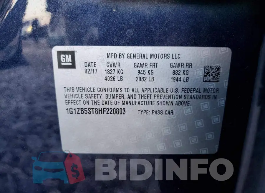 1G1ZB5ST8HF220803 Photo# 12