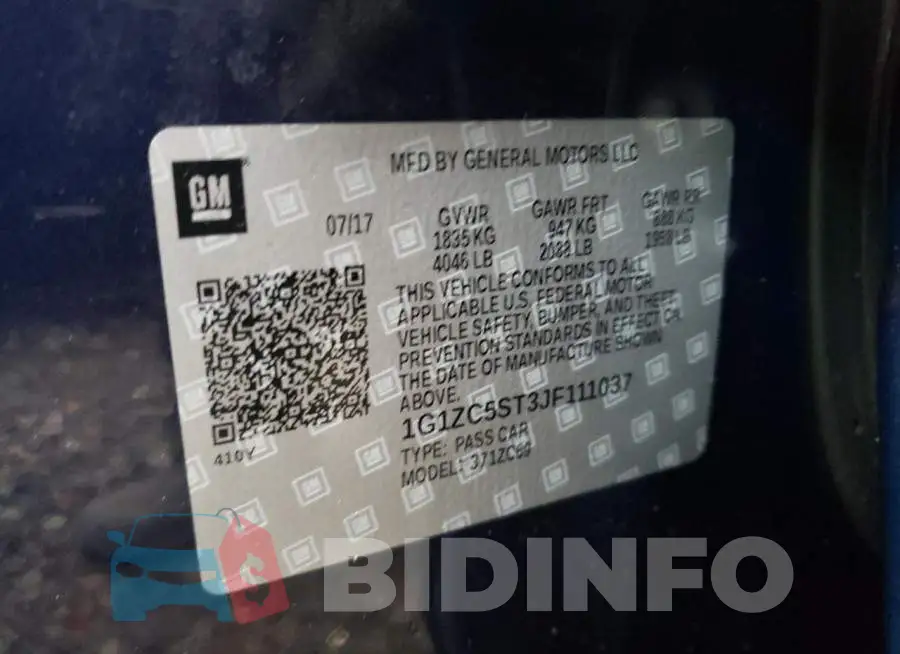 1G1ZC5ST3JF111037 Photo# 12