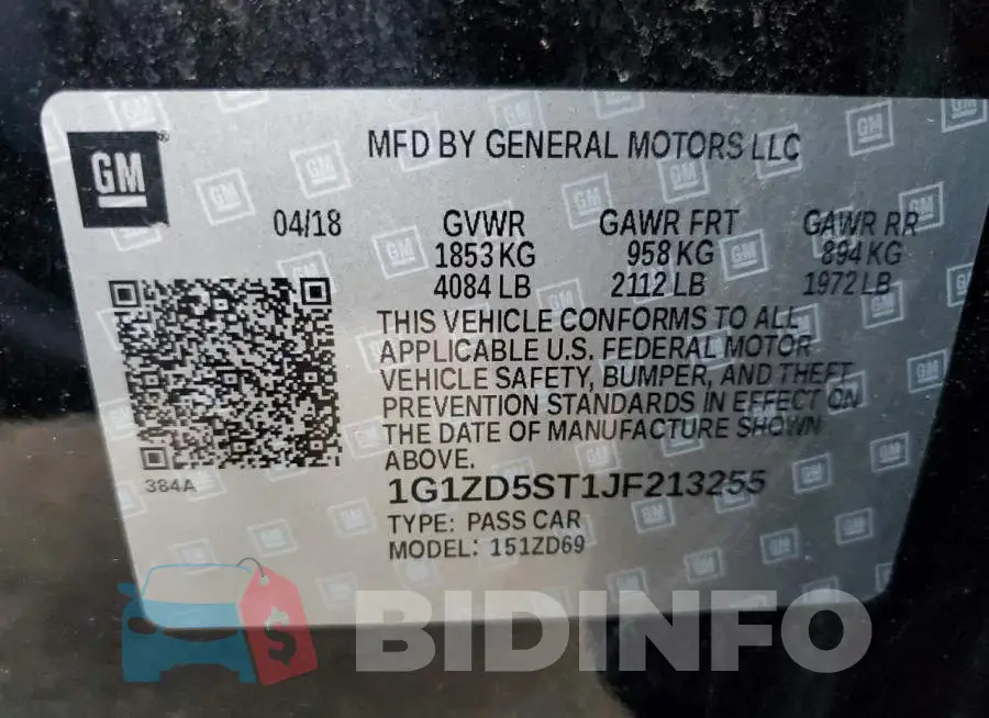 1G1ZD5ST1JF213255 Photo# 12