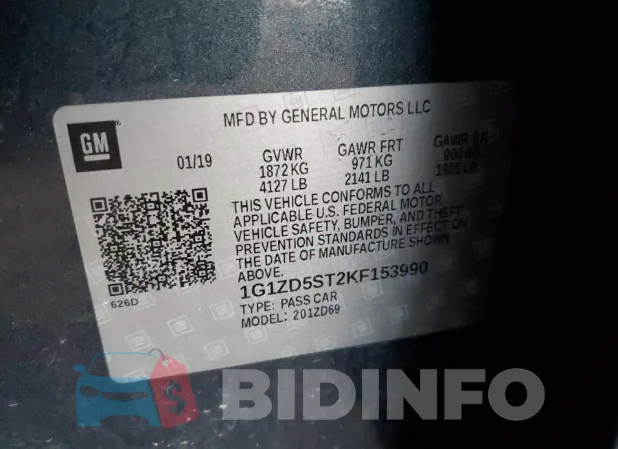 1G1ZD5ST2KF153990 Photo# 12