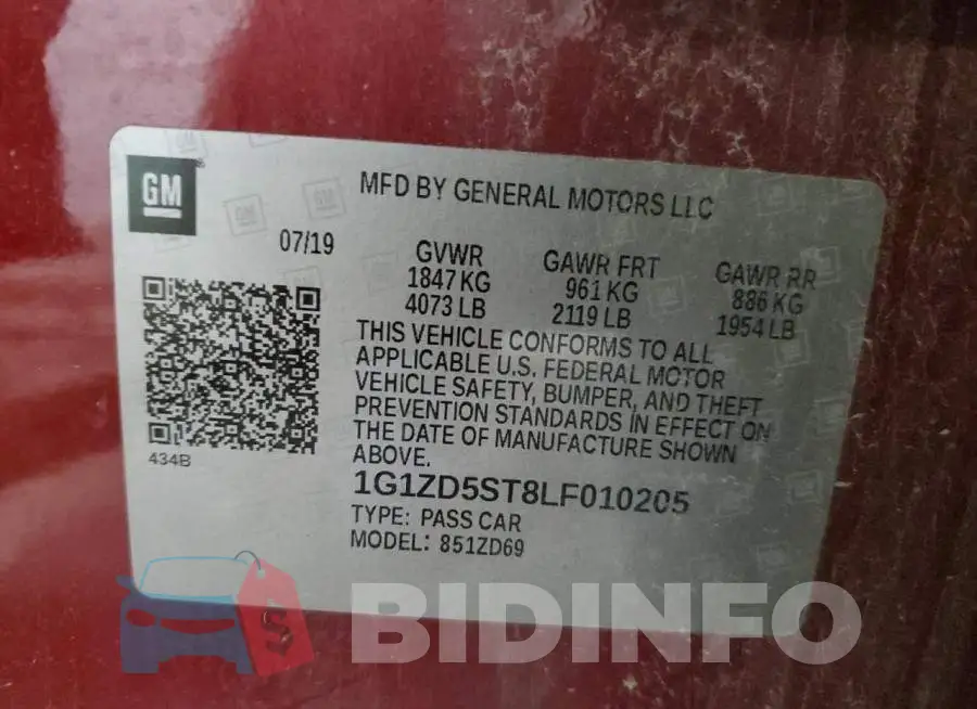 1G1ZD5ST8LF010205 Photo# 12