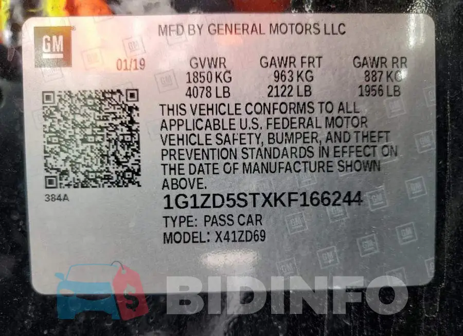 1G1ZD5STXKF166244 Photo# 13