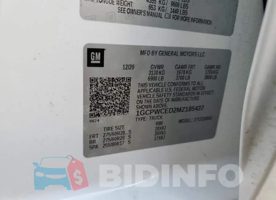 1GCPWCED2MZ185437 Photo# 12