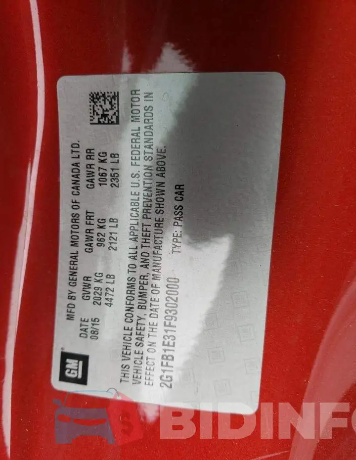 2G1FB1E31F9302000 Photo# 12