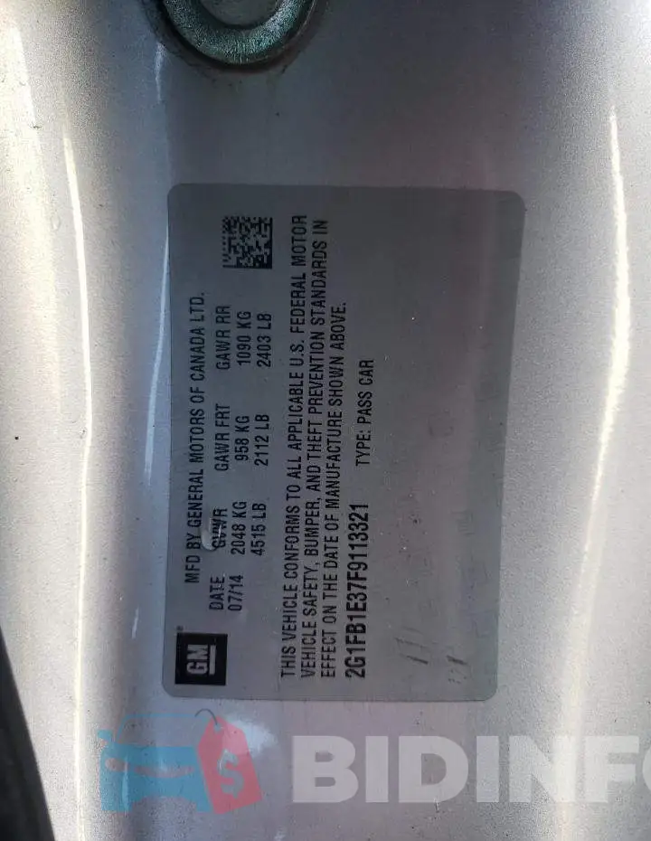 2G1FB1E37F9113321 Photo# 12