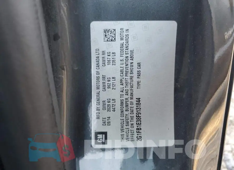 2G1FB1E38F9131844 Photo# 13