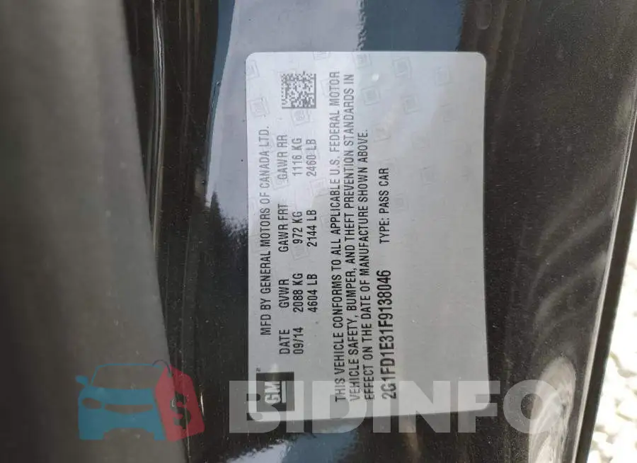 2G1FD1E31F9138046 Photo# 12