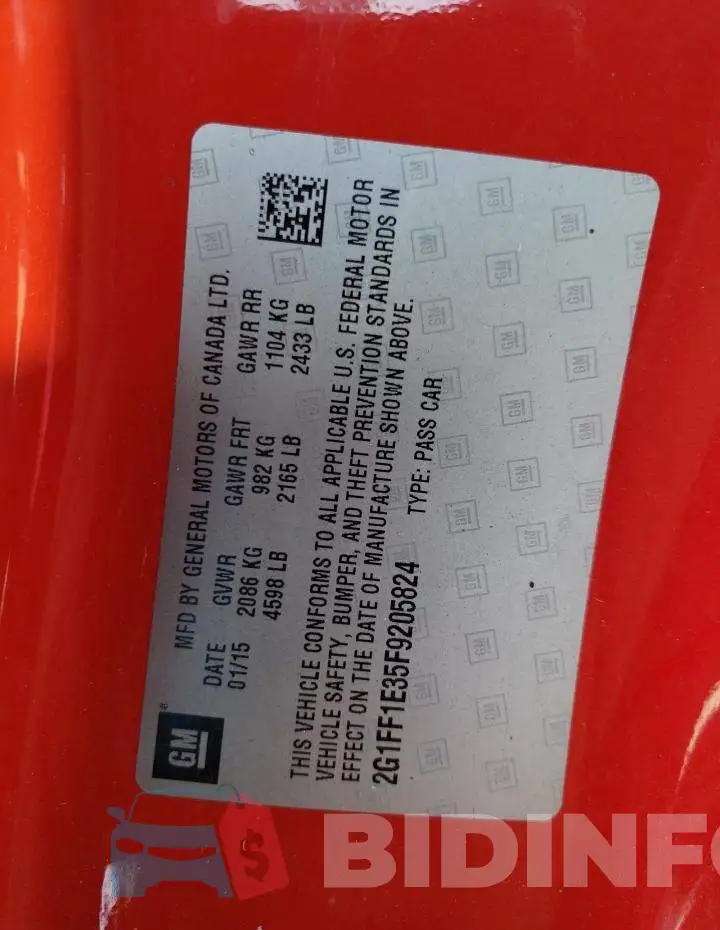 2G1FF1E35F9205824 Photo# 12
