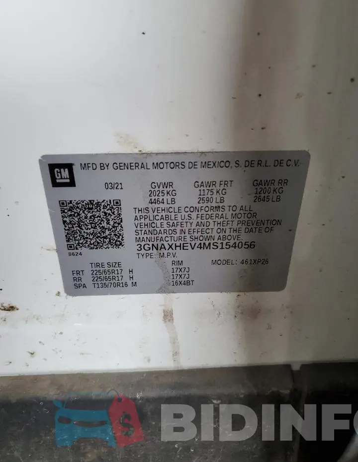 3GNAXHEV4MS154056 Photo# 13