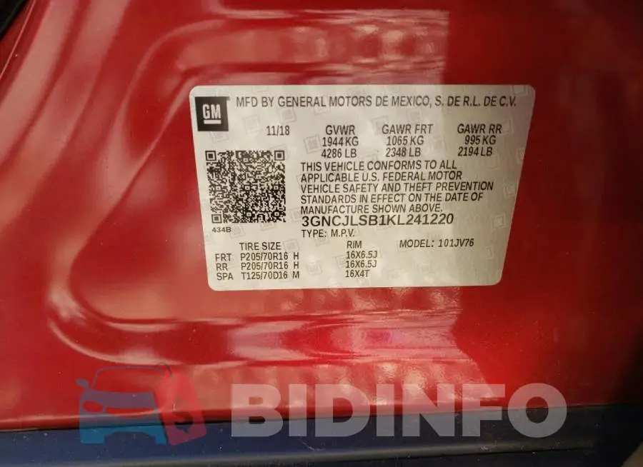 3GNCJLSB1KL241220 Photo# 13