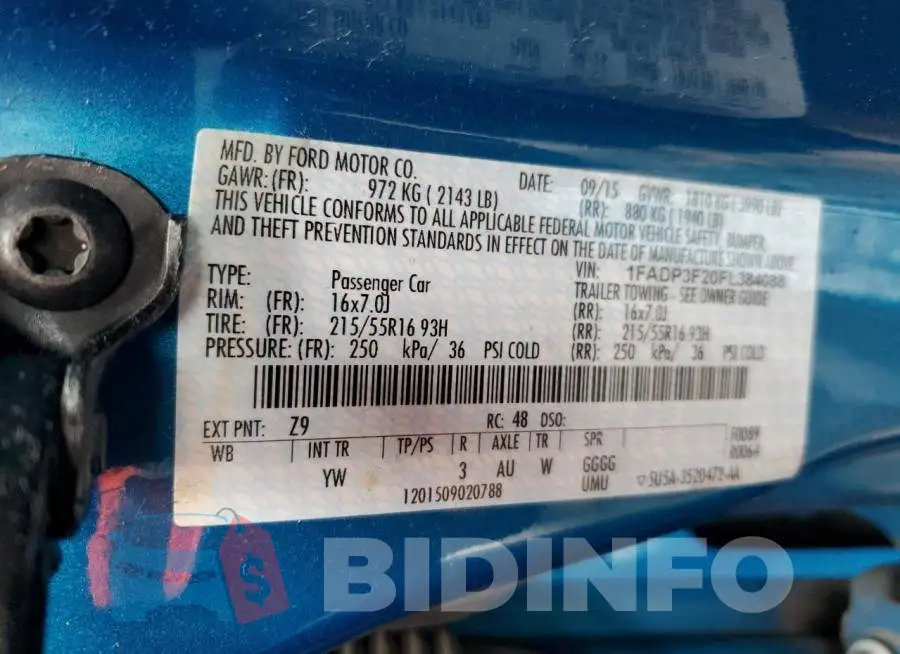 1FADP3F20FL384088 Photo# 12