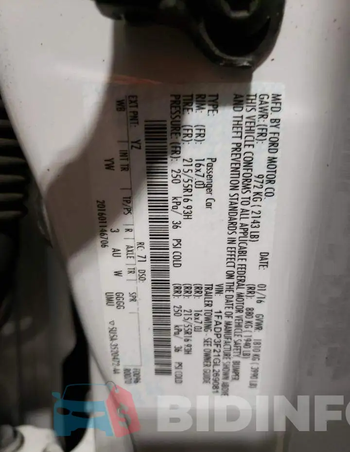 1FADP3F21GL269081 Photo# 12