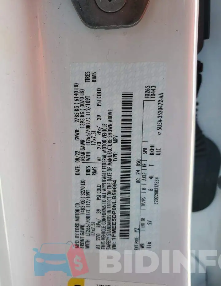 1FMEE5DP0NLB59694 Photo# 14