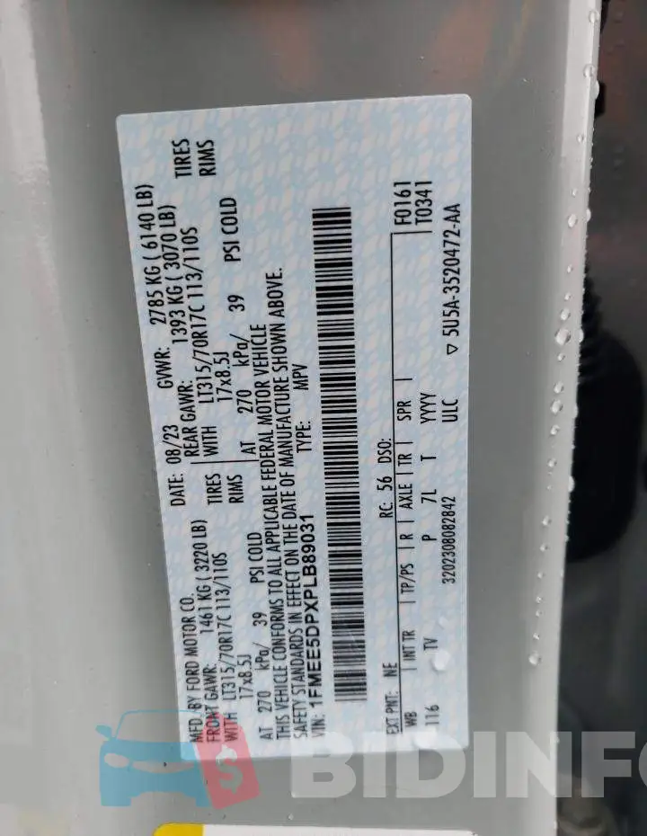 1FMEE5DPXPLB89031 Photo# 13
