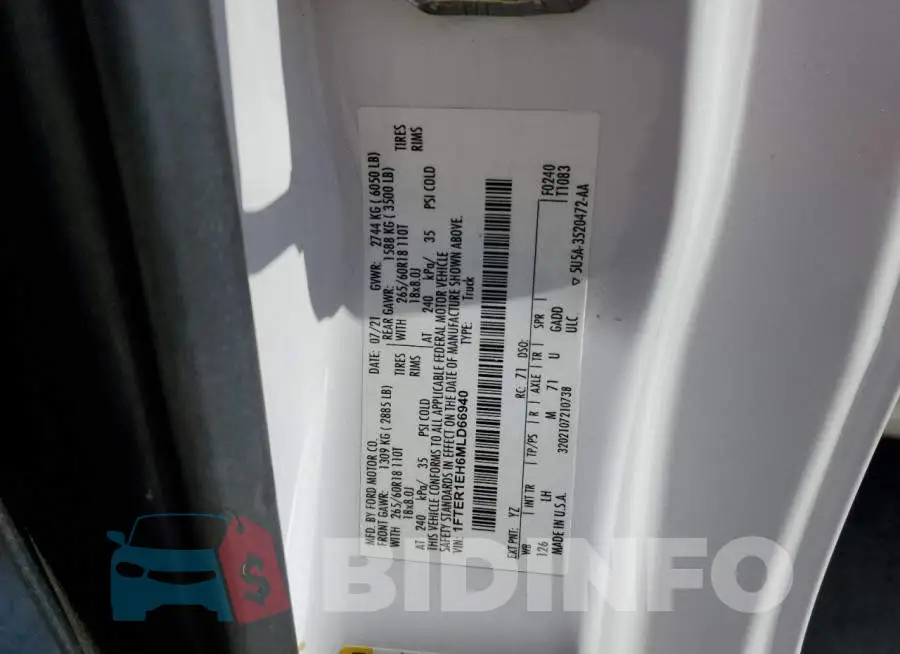 1FTER1EH6MLD66940 Photo# 12