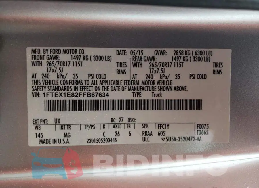 1FTEX1E82FFB67634 Photo# 12