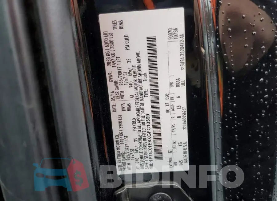 1FTEX1E8XGFC10599 Photo# 12