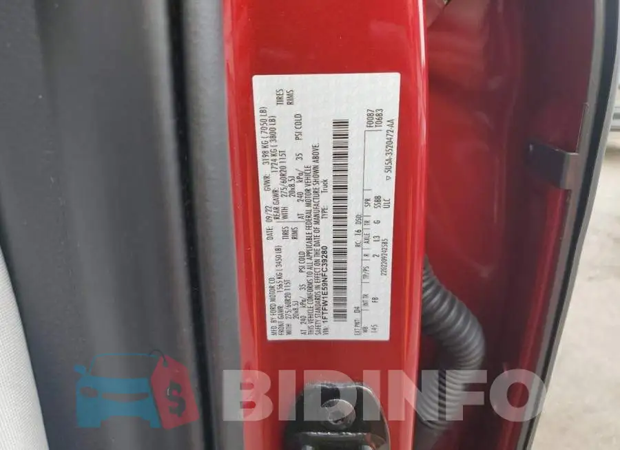 1FTFW1E59NFC39280 Photo# 13