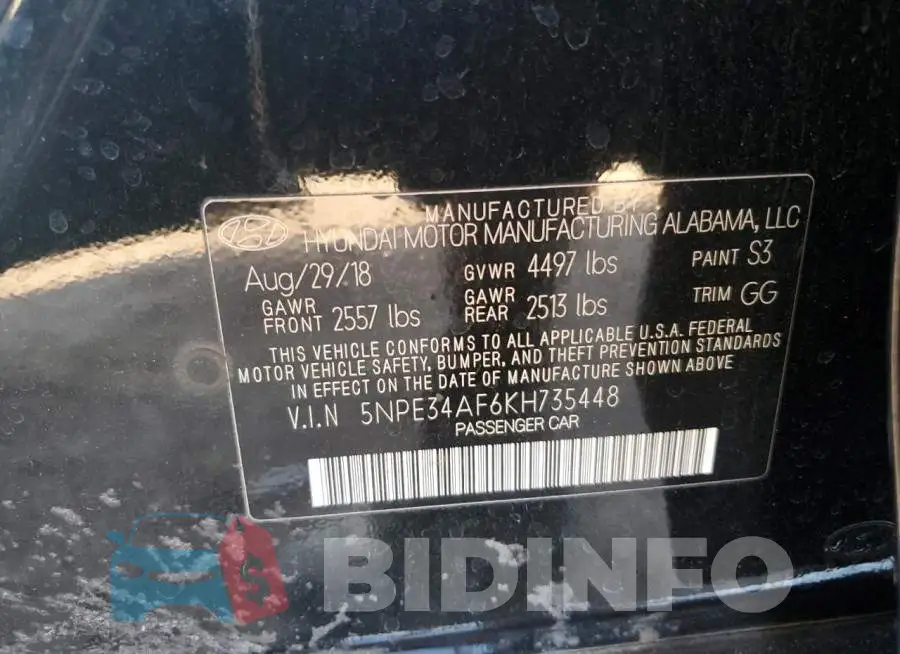 5NPE34AF6KH735448 Photo# 12