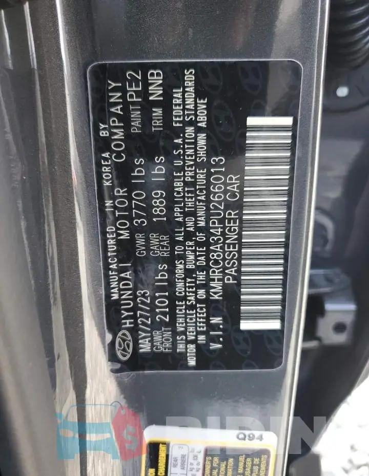 KMHRC8A34PU266013 Photo# 13