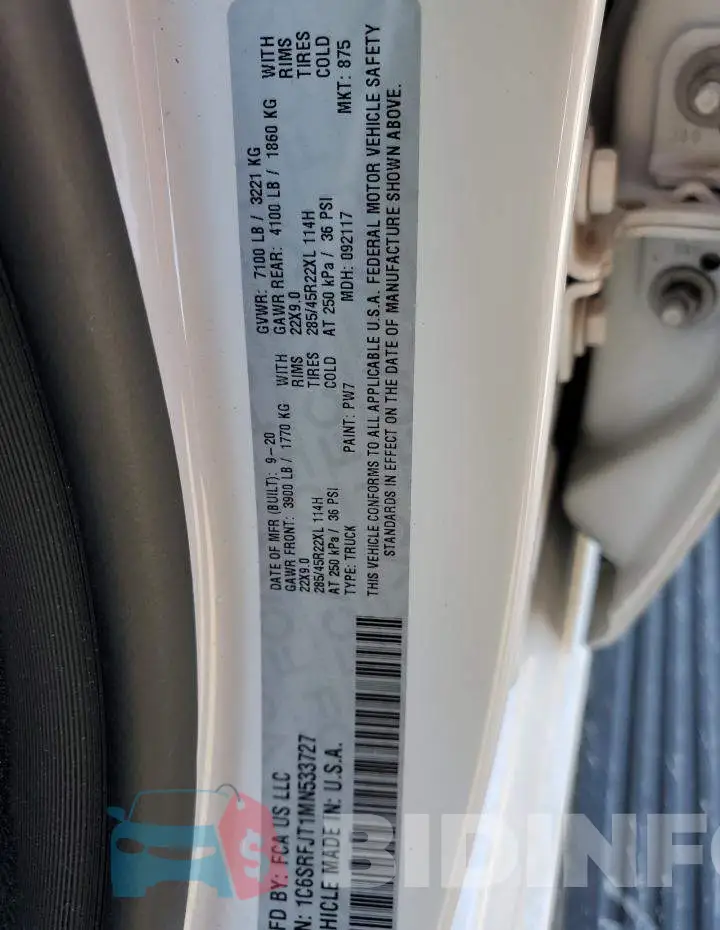 1C6SRFJT1MN533727 Photo# 12