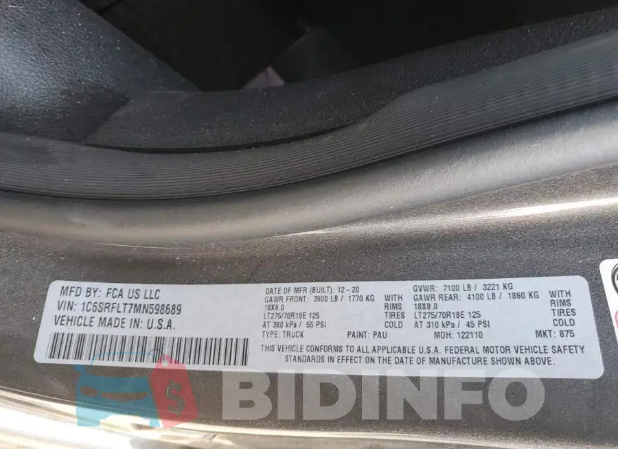 1C6SRFLT7MN598689 Photo# 12