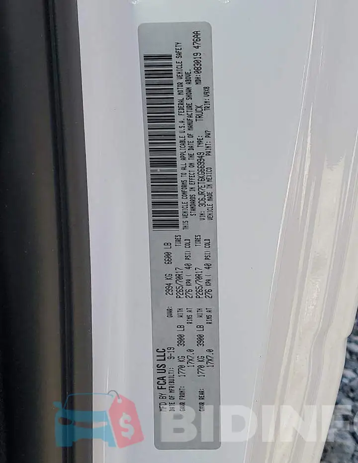 3C6JR7ET6KG669949 Photo# 12