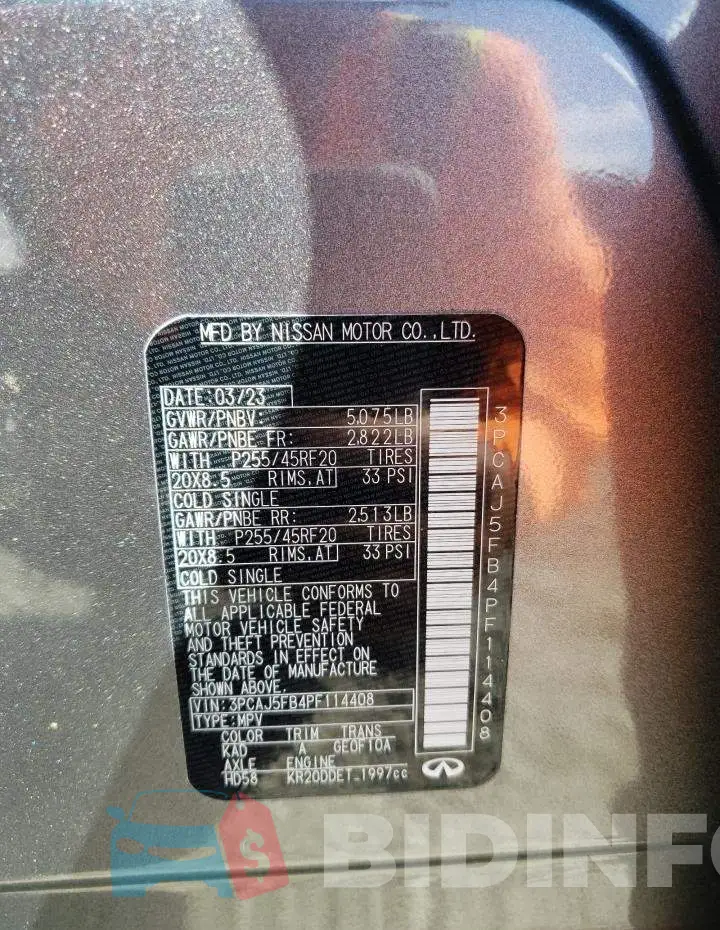 3PCAJ5FB4PF114408 Photo# 14