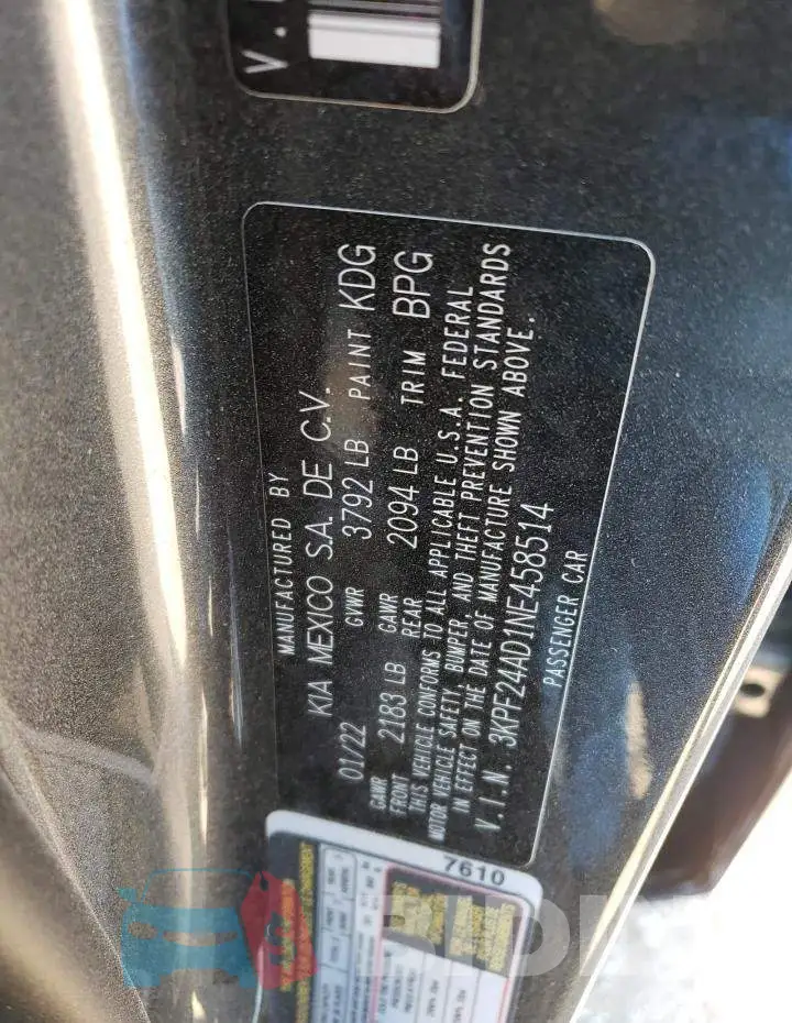 3KPF24AD1NE458514 Photo# 12